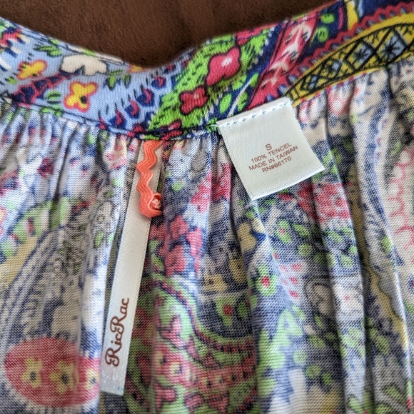 Anthropologie Ric Rac Flickering Lights Paisley Tunic Blouse - Picture 6 of 6